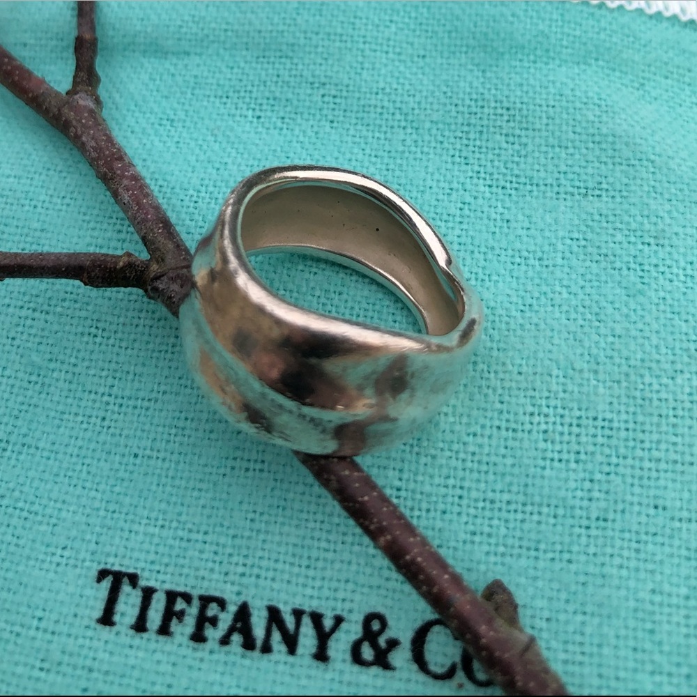 Tiffany & Co SS Leaf Band Ring